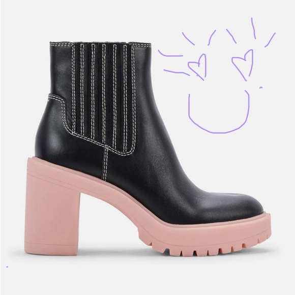 Dolce Vita Caster H2O Booties Leather New 💯 Waterproof - Picture 14 of 17